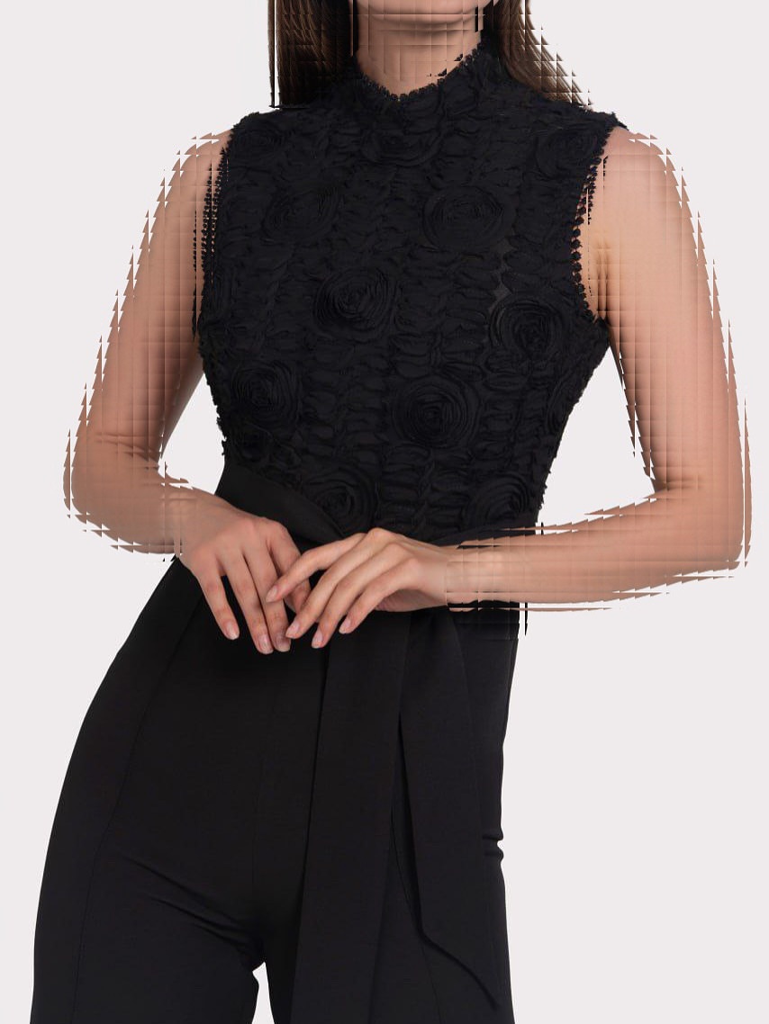 اورال مشکی کرپ و دانتل | سایز 36 تا 42